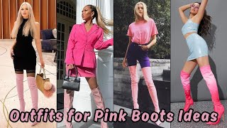 OUTFITS IN PINK BOOTS IDEAS  PICTURESistic [upl. by Flodur]