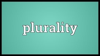 Plurality Meaning [upl. by Garland]