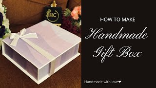 Most Requested  How to make handmade gift box  Full detailing  shirt hamper  Heavenly creations [upl. by Allicsirp]