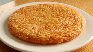 Only 1 ingredient amp Just grate potatoes  Rosti Potatoes Recipe  Super crispy potato recipe [upl. by Erdda]