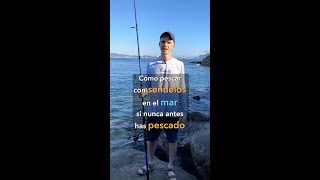 Cómo pescar en el mar con SEÑUELOS desde ORILLA  si nunca antes has pescado [upl. by Yborian322]