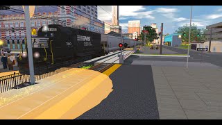 Trainz 2019 Railfanning S06 E03 Tramway CSX Norfolk Southern Large Fictional City [upl. by Corella]