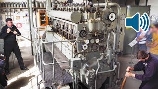 Start Up of a WW2 Submarine Diesel Engine of a German UBoat 🔊 [upl. by Cesar]