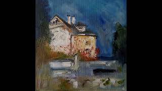 temporale sulla villa oilpainting art painting pittura [upl. by Vaules]