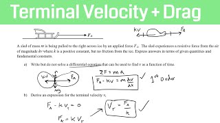 Terminal Velocity and Resistive Force [upl. by Mycah15]