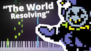 The world Revolving  Deltarune Piano Tutorial [upl. by Kcirre]