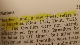 Zondervan Bible dictionary  LOOK UP NATIONS NT Gentiles we’re ISRAELITES [upl. by Nodnnarb]