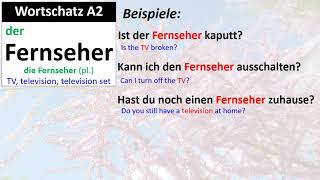 Wortschatz A2 Fernseher [upl. by Aihtnamas]