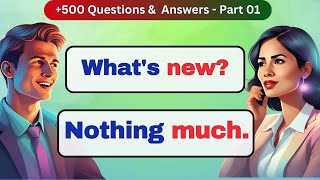 Improve English Speaking Skills🔥500 Common Questions and Answers in English 🔥 English conversation [upl. by Aicert]