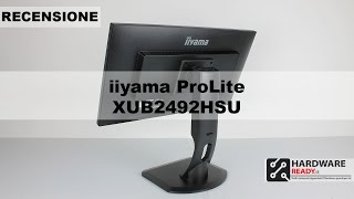 iiyama ProLite XUB2492HSU Recensione [upl. by Pacificas366]