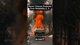 Land Rover Defender Caught Fire🔥 shorts ytshorts fire defender carfire [upl. by Ynnavoj302]