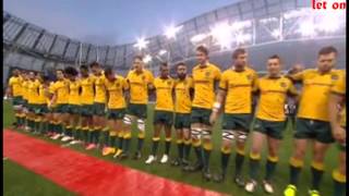 Ireland v Australia Autumn Internationals National anthem RUGBY 2014 [upl. by Orlene297]