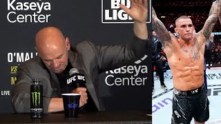 Dana White reacts to Dustin Poirier quotLegendary Performancequot at UFC 299 [upl. by Notlrahc961]