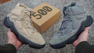 BEST YET Yeezy 500 High Shale Warm amp Mist Slate review  on feet [upl. by Isoj277]