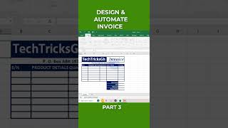 Design and Automate Invoice in Excel Part 3  TechTricksGh [upl. by Barbabra]