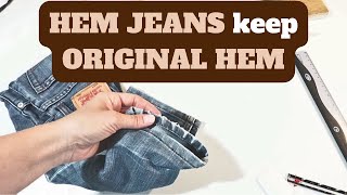 How to HEM JEANS with Eurohem Hemming Denim Pants [upl. by Cahan]