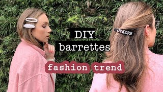 TREND DIY HAIR BARRETTES easy amp chic  Hair Accessories Tutorial  XO MaCenna [upl. by Ettenyl]