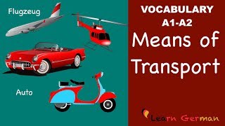 Learn German Vocabulary  German for daily use  Means of transport  Verkehrsmittel [upl. by Piselli]