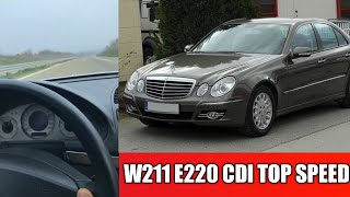 W211 E220 CDI Top Speed [upl. by Einomrah655]