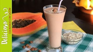 Licuado de Papaya y Avena  Laxante NaturalPapaya Smoothie [upl. by Delastre]