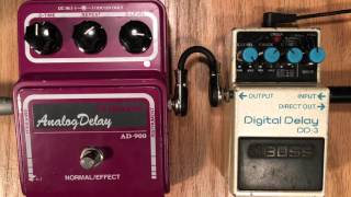 Comparison shootout  Maxon AD900 vs Boss DD3 Analog Delay vs Digital Delay [upl. by Mechelle925]