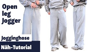 Jogging Hose nähen  Nähanleitung für eine Open Leg Jogger [upl. by Meijer241]