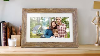 Aluratek Distressed Wood Digital Photo Frame with Automatic Slideshow  10 inch [upl. by Urias]