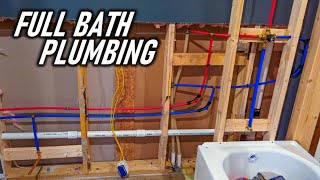 Installing All Plumbing for a Full Bath [upl. by Belva]