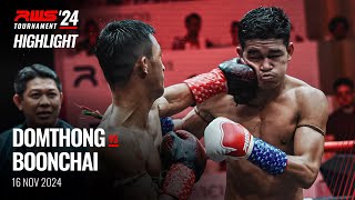 Highlight l Domthong Lookjaoporrongtom vs Boonchai Sor Boonmeerit I RWS [upl. by Yniar]