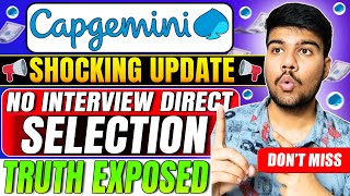 🚨Alert Capgemini Sends Selection Mails Without Interviews MUST WATCH😱 [upl. by Nylle]