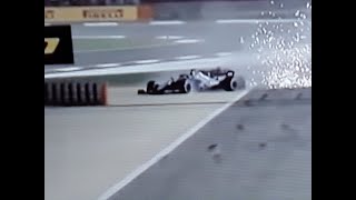 Romain Grosjean crash bahrain 2020 [upl. by Enalda949]