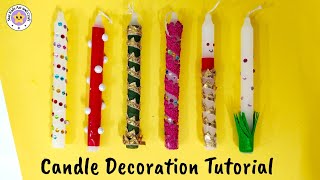 Candle DecorationTutorialDiwali DecorIdeastarkidsartcraft8261 [upl. by Nathalie774]