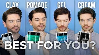 Clay Pomade Gel or Cream  Mens Hair Product Guide [upl. by Nayt]