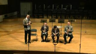 V Monti Czardas with four chairs  Clarinet quartet Nevsky [upl. by Pass]