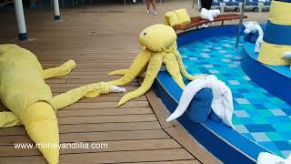 Carnival cruise Long Beach CA to Ensenada  Lido deck quottowel animalsquot Part 10 [upl. by Yasu]