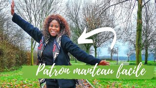 PATRON MANTEAU COL CHÂLE SIMPLE [upl. by Ellimak]