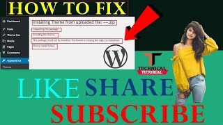 Fix WordPress Error The Theme Is Missing The Stylecss Stylesheet [upl. by Mcgee]