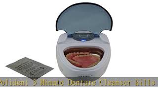 iSonic F3900 Ultrasonic DentureAlignerRetainer Cleaner 110V 20W White 04Pt02L amp Polident 3 [upl. by Ydnarb]