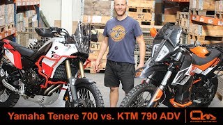 Yamaha Tenere 700 vs KTM 790 ADV comparison by Outback Motortek [upl. by Auos]