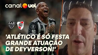 ATLÉTICOMG BATEU RIVER COM GRANDE ATUAÇÃO DE DEYVERSON E PARTIDA EXUBERANTE DE LYANCO AFIRMA PVC [upl. by Etnaik]