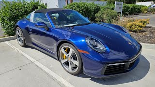 2021 Porsche 911 Targa 4s in Gentian Blue walk around custom build 992 gen [upl. by Babcock676]