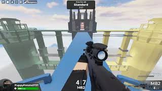 Roblox Weaponry with Friends Pt4 Trickshot [upl. by Aramaj]