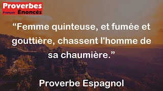 Proverbe Espagnol  Femme quinteuse et fumée et gouttière chassent lhomme de sa chaumière [upl. by Celle234]