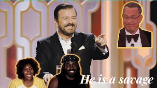 Ricky Gervais at the Golden Globes 2020 Reaction [upl. by Nieberg]