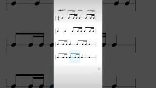 A very common rhythm to practise 1  amp a 🎵 drumsheetmusic drums drumnotation [upl. by Nyliuqcaj463]