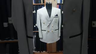 Double breasted suits  Light color suit with golden batan  new suits style fashion [upl. by Gerta670]