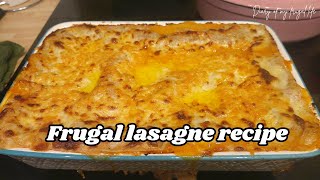 Frugal lasagne recipe with cost mealsonabudget frugalliving recipe cooking cookingchannel [upl. by Eidarb]