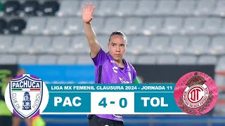 Pachuca Femenil vs Toluca 40 Resumen Goles 2024 [upl. by Agee]