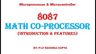 8087 Math coprocessor its Introduction and Features [upl. by Suellen]