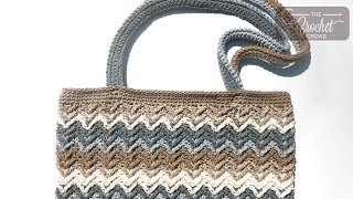 Crochet Rising Tides Bag  EASY  The Crochet Crowd [upl. by Hannazus]